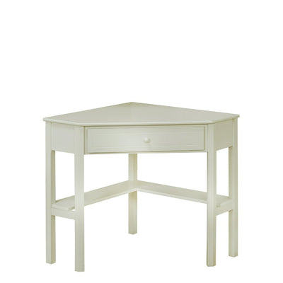 Corner Writing Desk with Pull-out Drawer and Shelf, Off-White!

-Brand new in the box 