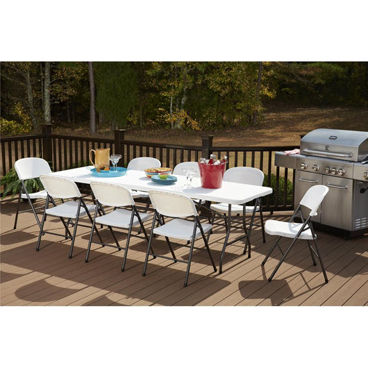 Cosco 8 Foot Centerfold Folding Table, White!  -Brand new, minor shipping damage