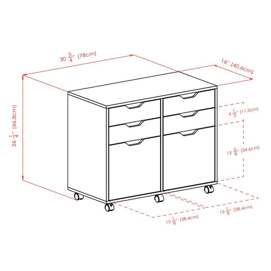 Winsome Wood Halifax 2-Section Mobile Storage Cabinet, White!

-Brand new in the box
