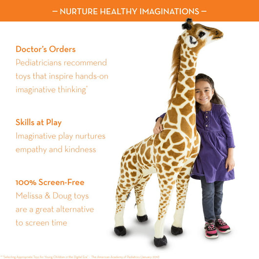 Melissa & Doug Giant Giraffe - Lifelike Plush Stuffed Animal (over 4 feet tall)!

-Brand new