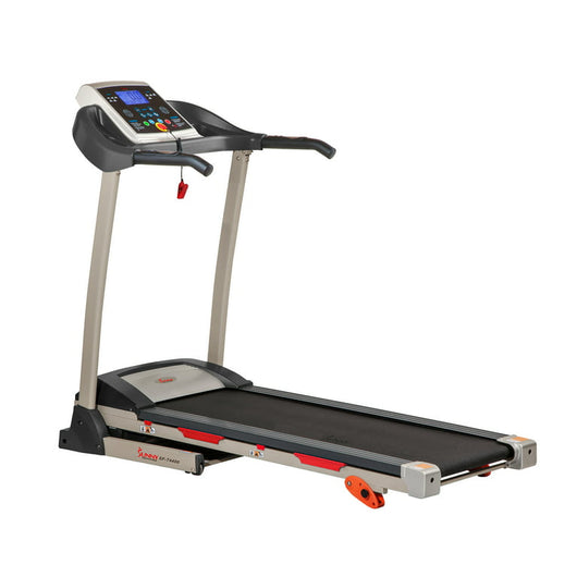 Sunny Health & Fitness Treadmill with Manual Incline, Pulse Sensors, Folding, LCD Monitor for Exercise SF-T4400! 

-New & Assembled but does have some cracked plastics from shipping, photos shown