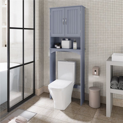 Yaheetech Over The Toilet Cabinet MDF Bathroom Storage Organizer with Adjustable Shelf, Gray!

-Brand new in the box 