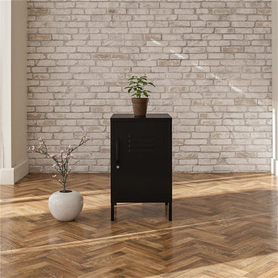 SystemBuild Bonanza Metal Locker End Table in Black!

-Brand new in the box
