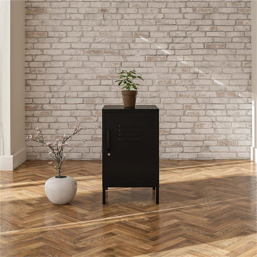 SystemBuild Bonanza Metal Locker End Table in Black!

-Brand new in the box