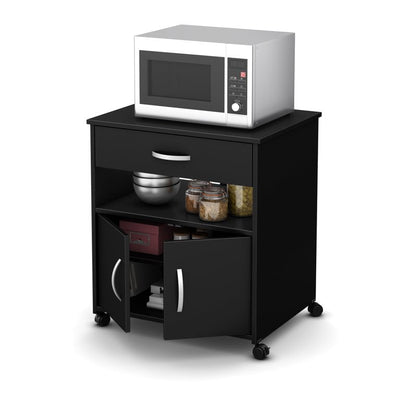 South Shore Smart Basics Microwave Cart on Wheels, Black!

-Brand new in the box 
