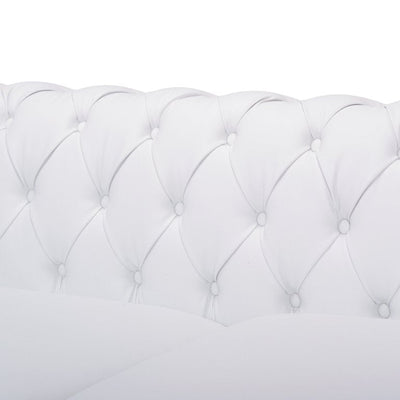 Noble House Kabella Tufted Chesterfield Faux Leather 3 Seater Sofa, White!    THIS SELLS FOR $518 AT WALLYWORLD!  ONLY $279 AT THE BIG CATCH !