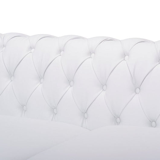 Noble House Kabella Tufted Chesterfield Faux Leather 3 Seater Sofa, White!    THIS SELLS FOR $518 AT WALLYWORLD!  ONLY $279 AT THE BIG CATCH !
