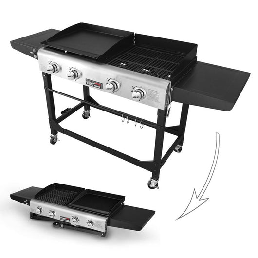 Royal Gourmet GD401 4-Burner Portable Flat Top Gas Grill and Griddle Combo with Folding Legs!

-Brand new in the box