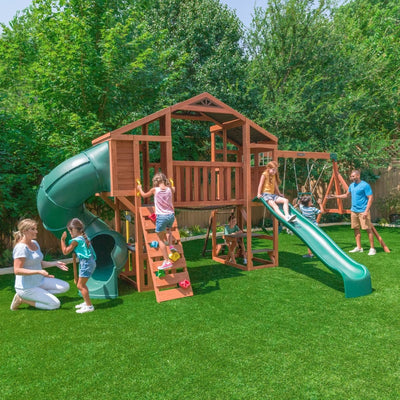BOULDER BLUFF SWING SET / PLAYSET! (PLEASE READ DESCRIPTION)  -Brand new comes with 4 Box's & 1 Slide!  -CLEARANCE  ITEM!!! (AUTOMATICALLY 20% PFF AT CHECKOUT!!!) - ($999.00 - AFTER 20% OFF = $799.00)