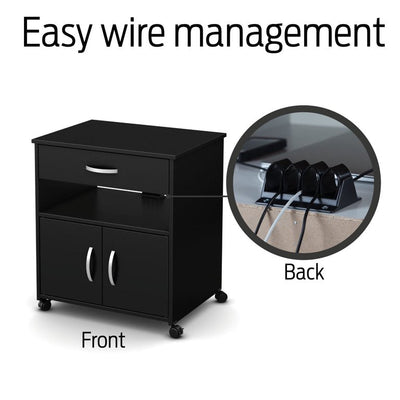 South Shore Smart Basics Microwave Cart on Wheels, Black!

-Brand new in the box 