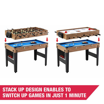 MD Sports 48" 3 In 1 Combo Game Table, Pool, Hockey, Foosball, Accessories Included!

-Brand new in the box 