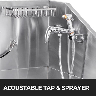 VEVOR 38 inch Dog Grooming Tub Stainless Steel Professional Pet Bathing Tub Small Medium Pet Grooming Tub with Faucet and Accessories Dog Washing Station Pet Bath Tub!

-Brand new and assembled (Accessories are in the original box)
