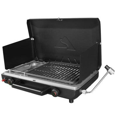 Ozark Trail 2-in-1 Portable 2 Burner Propane Camp Stove Grill!

-Brand new in the box 