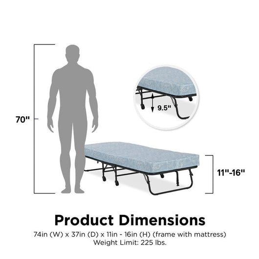 DHP Folding Guest Bed with 5" Mattress GREENGUARD GOLD Certified, Twin!

-Brand new in the box