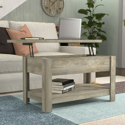 Hillsdale Coover Wood Rectangle Lift Top Coffee Table, Driftwood Gray!

-Brand new in the box 