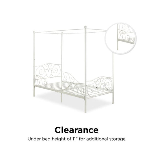 Elm & Oak Metal Canopy Kids Poster Bed, Twin, White!

-Brand new in the box 