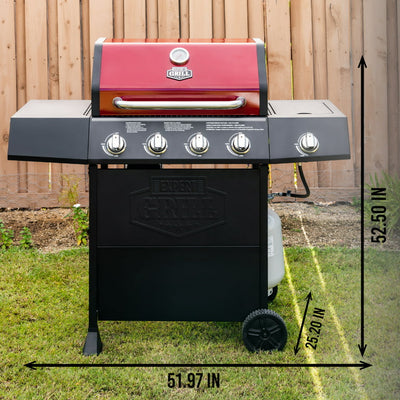 Expert Grill 4 Burner with Side Burner Propane Gas Grill in Red!

-Brand new in the box 