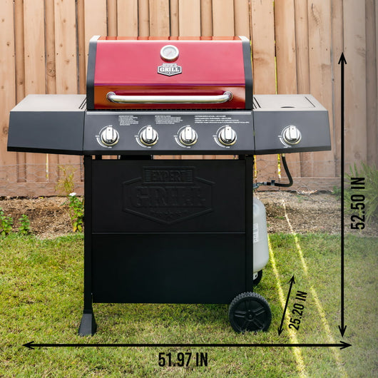 Expert Grill 4 Burner with Side Burner Propane Gas Grill in Red!

-Brand new in the box 