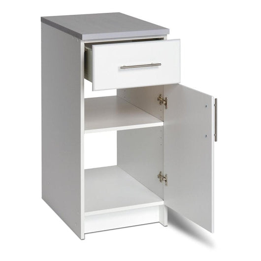 Prepac Elite Base Cabinet, White W/Grey Top!

-Brand new in the box 