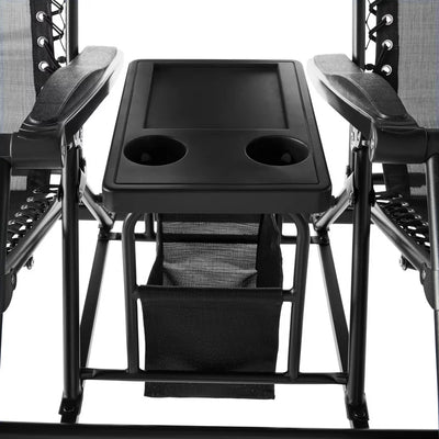 Mainstays Zero-Gravity Steel Porch Swing,Black!

-Brand new and assembled but is missing the canopy, photos shown