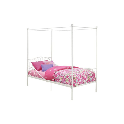 Elm & Oak Metal Canopy Kids Poster Bed, Twin, White!

-Brand new in the box 