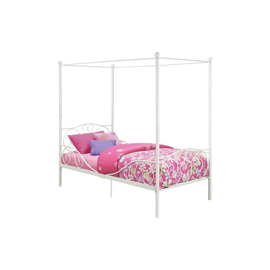 Elm & Oak Metal Canopy Kids Poster Bed, Twin, White!

-Brand new in the box 