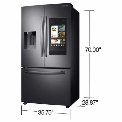 Samsung 26.5 cu. ft. Large Capacity 3-Door French Door Refrigerator with Family Hub and External Water and Ice Dispenser!  -  (USED - VERY CLEAN!)

-Used, but is very clean and works perfectly