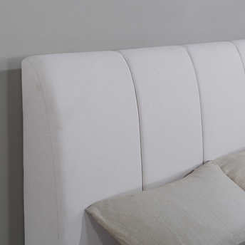 Piper Glen Queen Upholstered Bed, Beige!

-Brand new but out of the box wrapped in plastic. (Photos are shown. - Bed Was Looked over & Rewrapped to Keep New/Clean)