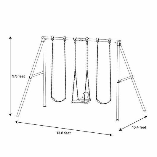 Pine Grove 10ft Swing Set!

-Brand new in two box's