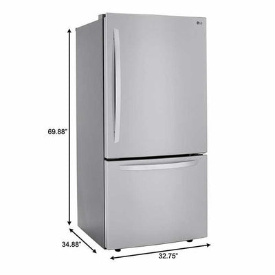 LG 26 cu. ft. Bottom Mount Freezer Refrigerator!

-Brand new, still has original factory plastics