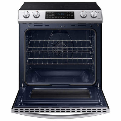 Samsung 6.3 cu. ft. Front Control Slide-in Electric Range with Air Fry!

-Brand new still has factory plastic 