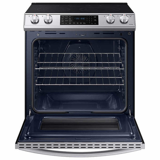 Samsung 6.3 cu. ft. Front Control Slide-in Electric Range with Air Fry!

-Brand new still has factory plastic 