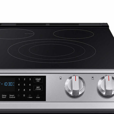 Samsung 6.3 cu. ft. Front Control Slide-in Electric Range with Air Fry!

-Brand new still has factory plastic 