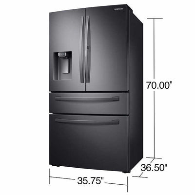 Samsung 28 cu. ft. 4-Door French Door Refrigerator with Food Showcase and External Water and Ice Dispenser!

-Brand new out of the box - Still covered in factory plastic for easy transport