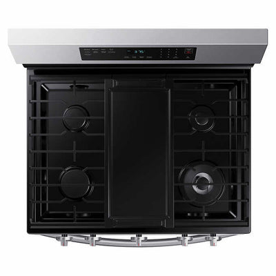 Samsung 6.0 cu. ft. Smart Freestanding Gas Range with No-Preheat Air Fry & Convection!  -Brand new, still has factory plastics  -CLEARANCE ITEM!!!   -   (AUTOMATICALLY 20% OFF AT CHECKOUT!!!   -   (PRICE AFTER 20% OFF = $399