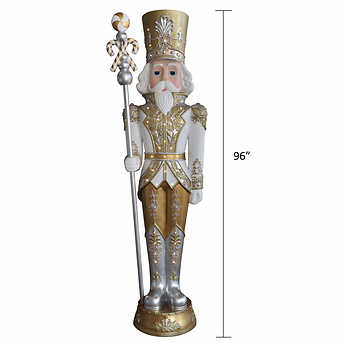 8' LED Metallic Grand Nutcracker with Music!

-Brand new in the box (Box is very tall - must bring TRUCK or Trailer for pickup)