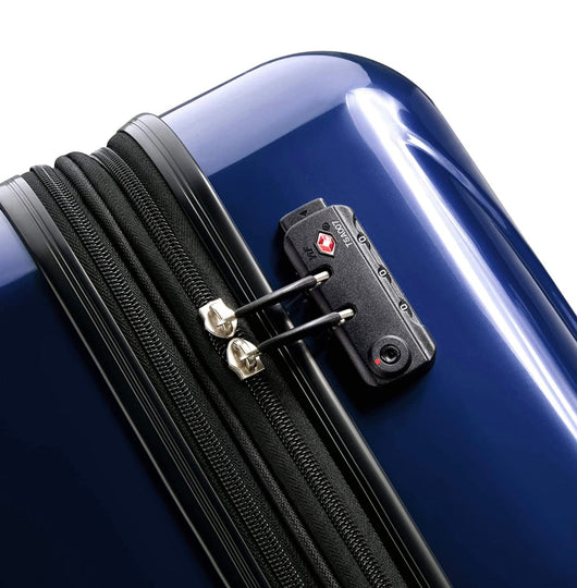DELSEY Paris Helium Aero Hardside Expandable Luggage with Spinner Wheels, Blue Cobalt, Checked-Medium 25 Inch- NEW OUT OF BOX!!!!