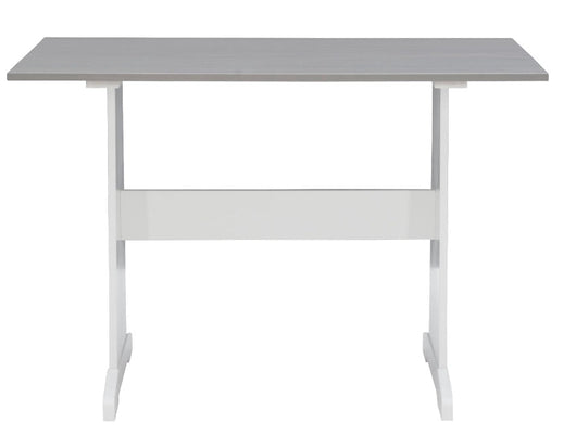 Linon Ardmore Corner Dining Breakfast Nook with Table and Storage, Seats 5, White and Gray!! NEW IN BOX!!