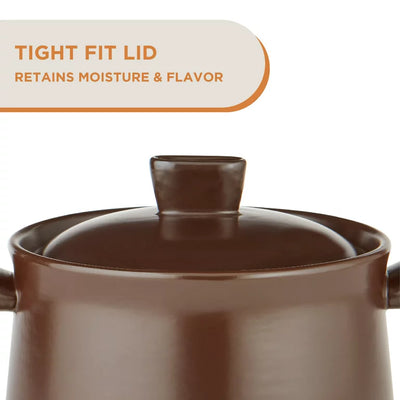 Supor 4.8-quart Pottery Cooking Pot with Lid, Round & Deep Design Great for Stews and other One Pot Meals**New in Box**