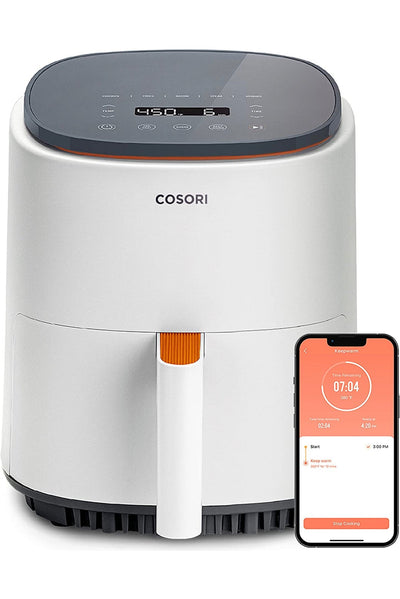 COSORI Air Fryer 4 Qt, 7 Cooking Functions Airfryer, 150+ Recipes on Free App, 97% less fat Freidora de Aire, Dishwasher-safe, Designed for 1-3 People, Lite 4.0-Quart Smart Air Fryer, White- NEW