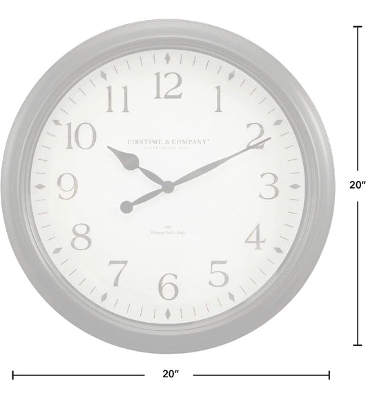 FirsTime & Co.® Avery Whisper Wall Clock, American Crafted, Oil Rubbed Bronze, 20 x 2 x 20- NEW OUT OF BOX!!!