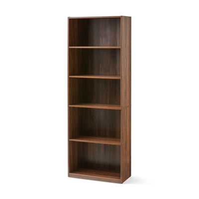 Mainstays 71" 5-Shelf Bookcase with Adjustable Shelves, Canyon Walnut**New in Box**