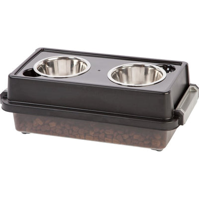 IRIS USA, Small Dog Elevated Feeding and Watering Dishes with Airtight Storage**New**