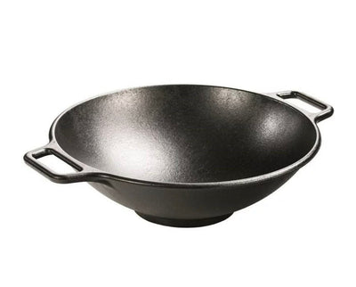 Lodge Pre-Seasoned 14 inch Cast Iron Wok with Flat Base & Loop Handles- NEW OUT OF BOX!!!!