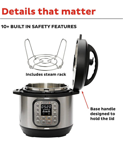 Instant Pot Duo 7-in-1 Electric Pressure Cooker, Slow Cooker, Rice Cooker, Steamer, Sauté, Yogurt Maker, Warmer & Sterilizer, Includes App With Over 800 Recipes, Stainless Steel, 3 Quart- BRAND NEW OUT OF BOX!!!