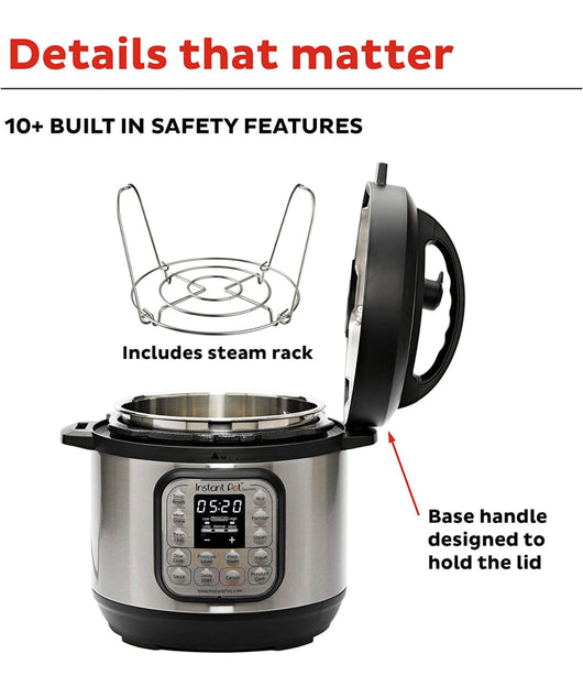 Instant Pot Duo 7-in-1 Electric Pressure Cooker, Slow Cooker, Rice Cooker, Steamer, Sauté, Yogurt Maker, Warmer & Sterilizer, Includes App With Over 800 Recipes, Stainless Steel, 3 Quart- BRAND NEW OUT OF BOX!!!