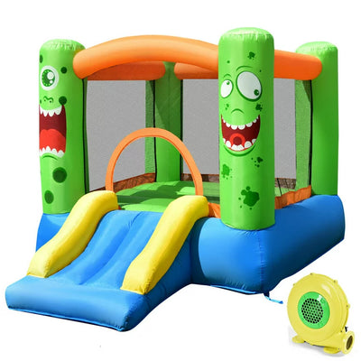 Costway Kids Playing Inflatable Bounce House Jumping Castle Game Fun Slider 480W Blower!  -Brand new in the box