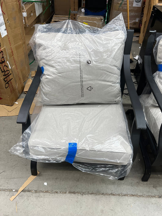 Better Homes & Gardens Newport 2-Piece Deep Seating Stationary Rockers!! NEW AND ASSEMBLED, MINOR SHIPPING DAMAGE(PHOTOS SHOWN)!!
