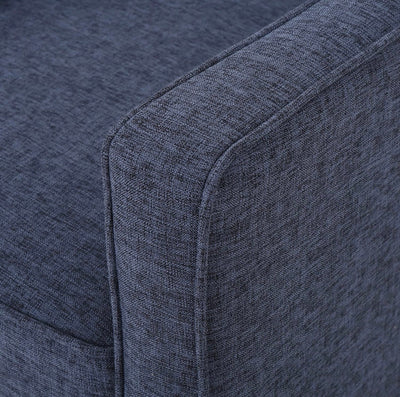 Christopher Knight Home Mervynn Mid-Century Modern Fabric Recliner, Dark Blue!! NEW AND ASSEMBLED!!