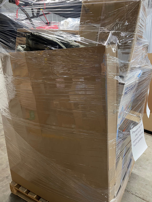 Jumbo huge liquidation pallet- over 7 ft tall ! Pallet number 8755